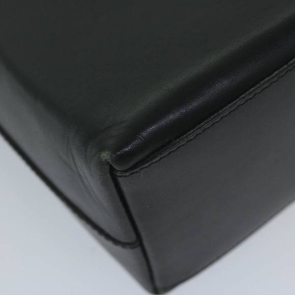 GUCCI Bamboo Hand Bag Leather Black 001 3444 1887 Auth 61693 - Picture 9 of 16